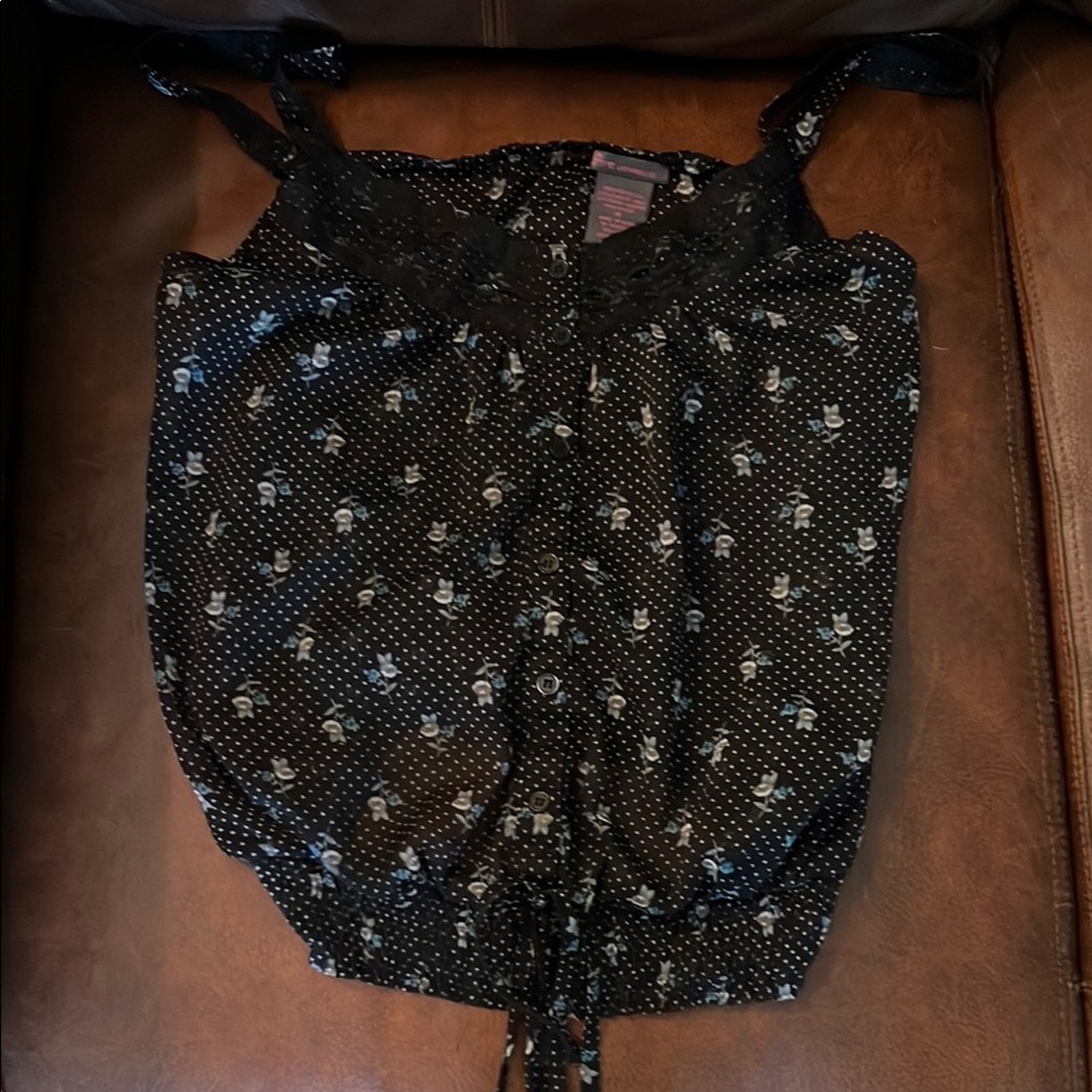 Black floral women’s blouse